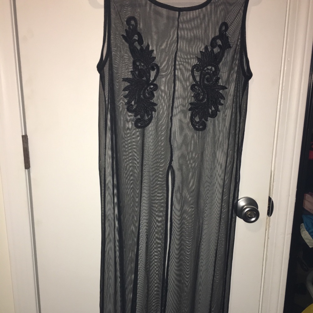 Cool sheer over layer size medium black